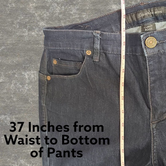 Calvin Klein Women's Curvy Boot Jeans Size 32/14 - Picture 10 of 13